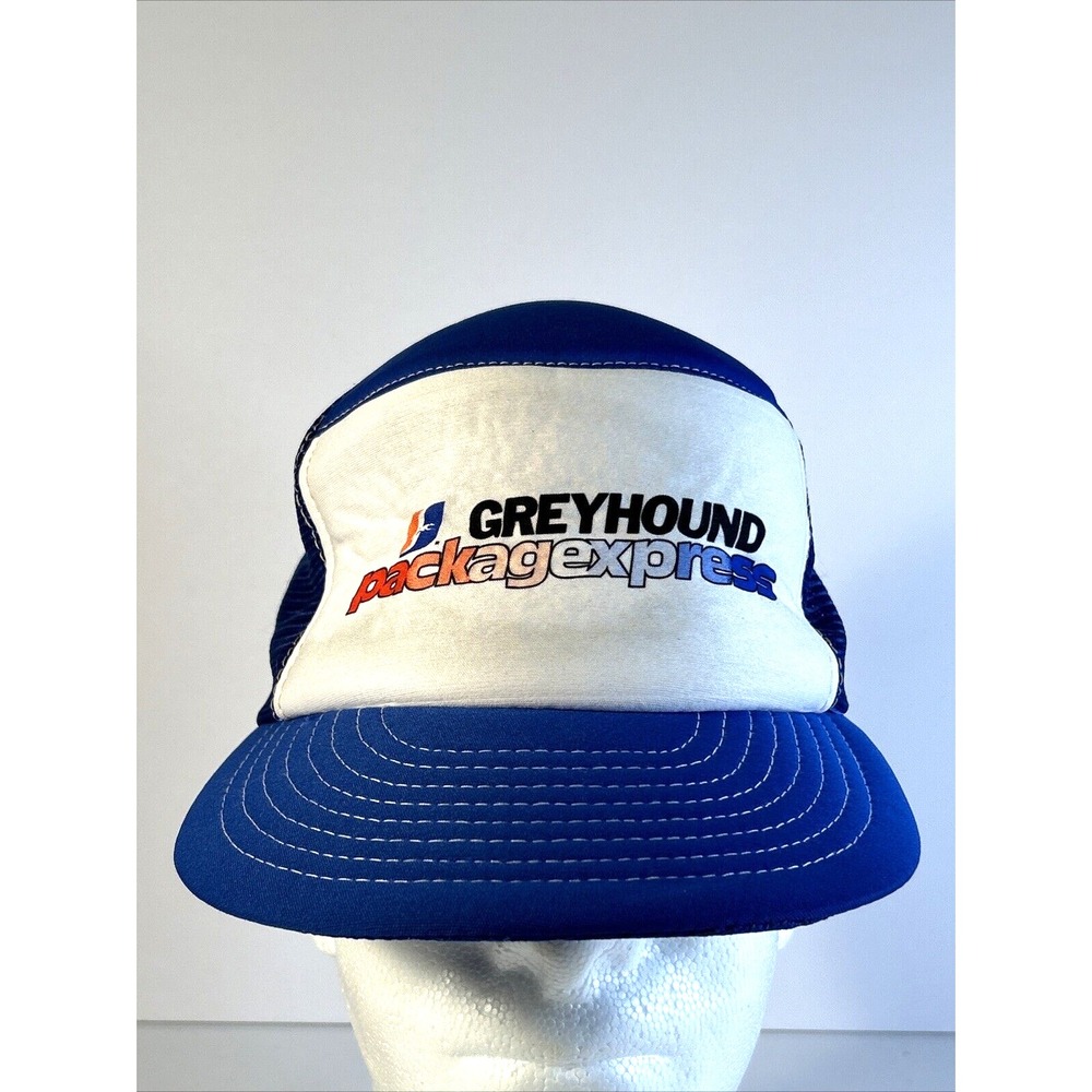 Vintage Greyhound Hat Cap Strap Back 5 Panel Package Express California Headwear